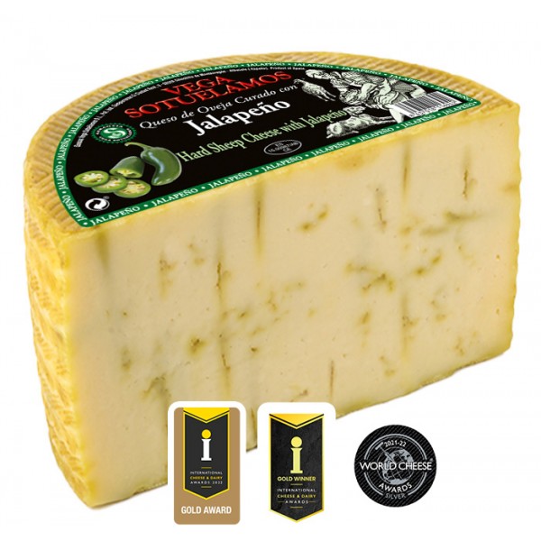 Queso Curado de Oveja con Jalapeño - 1,5 kg