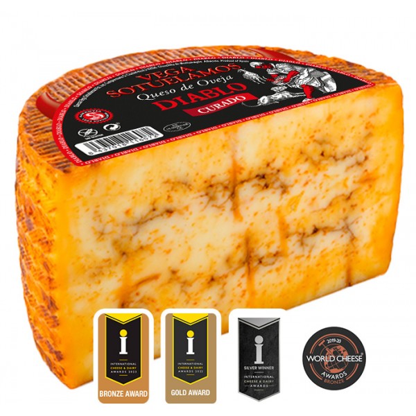 Queso Curado de Oveja con Diablo - 1,5 kg